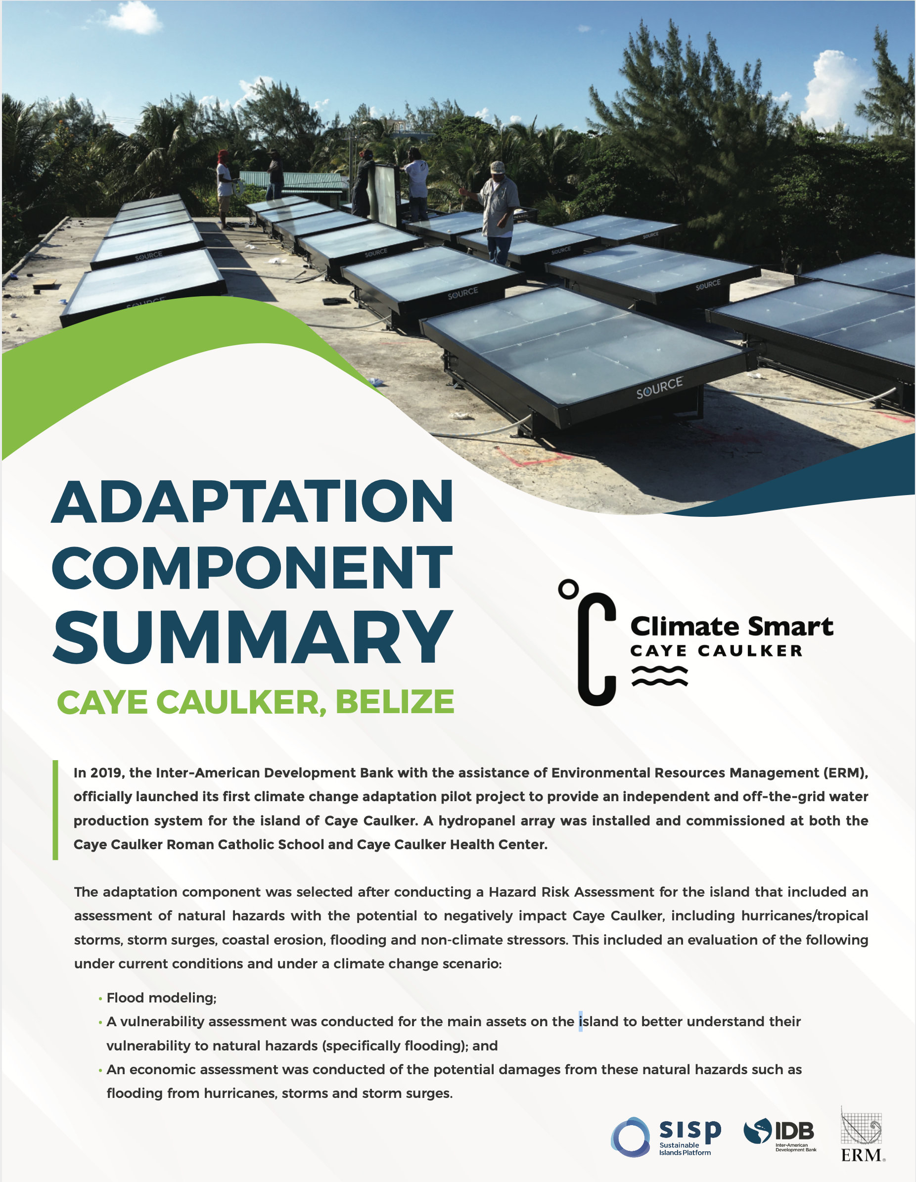 Caye Caulker Adaptation Component Summary